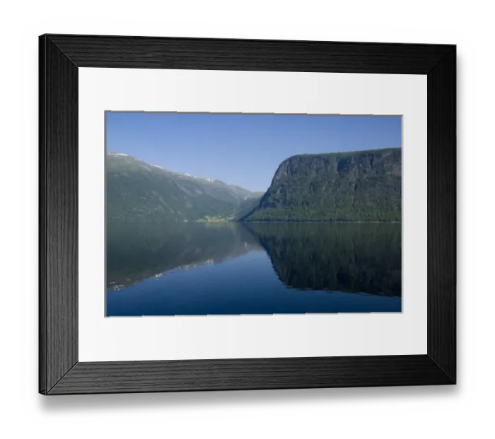 Framed Print : Norway, View from scenic by-way Road 15 between Hornindal & Stryn. Hornindalsvatn lake
