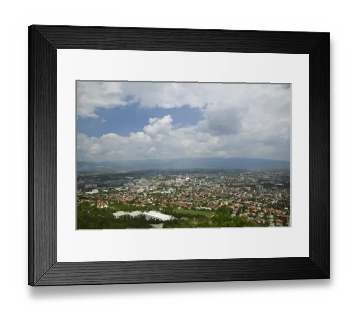 Framed Print : MACEDONIA, Skopje. City View from Mount Vodno / Daytime Framed Print : MACEDONIA, Skopje. City View from Mount Vodno / Daytime