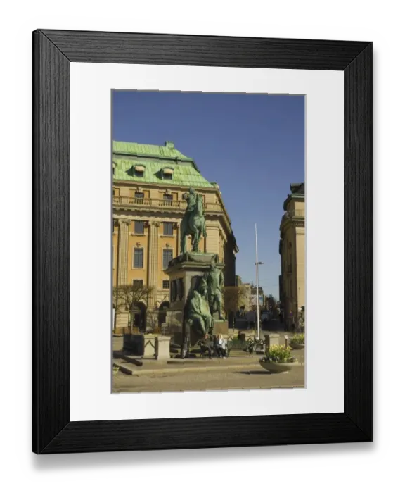 Framed Print : Sweden. Stockholm. Norrmalm. Gustav Adofs Torg Framed Print : Sweden. Stockholm. Norrmalm. Gustav Adofs Torg