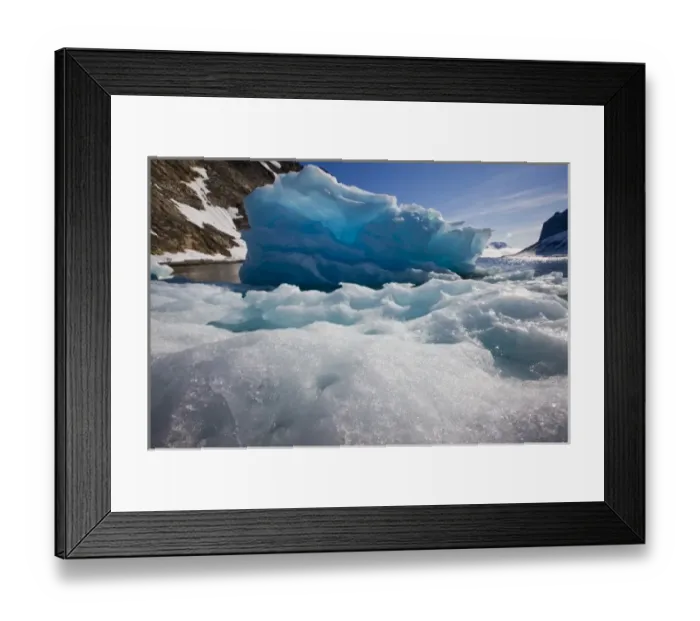 Framed Print : Norway, Svalbard, Spitsbergen Island, Melting iceberg near Paierlbreen Glacier in Framed Print : Norway, Svalbard, Spitsbergen Island, Melting iceberg near Paierlbreen Glacier in