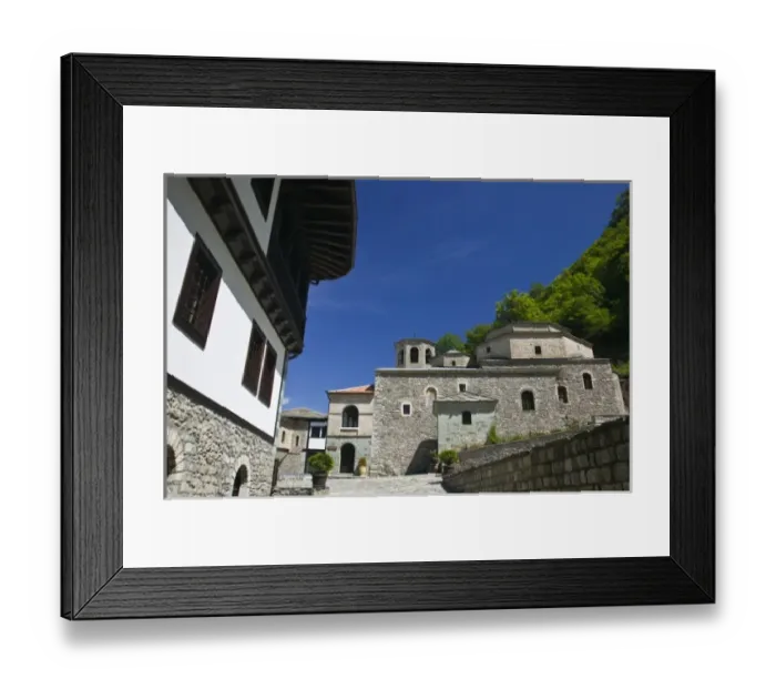 Framed Print : MACEDONIA, Mavrovo National Park. Sveti Jovan Bigorski Monastery (b. 1020) named after St Framed Print : MACEDONIA, Mavrovo National Park. Sveti Jovan Bigorski Monastery (b. 1020) named after St