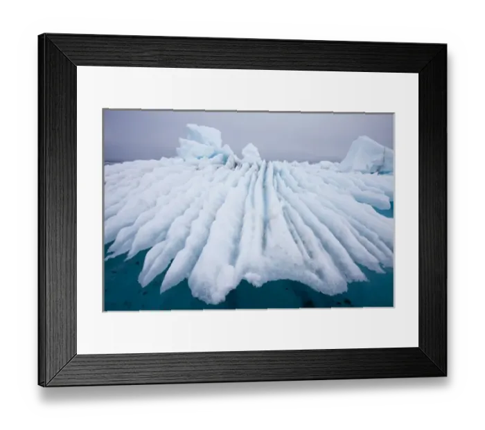 Framed Print : Norway, Svalbard, Nordaustlandet, Patterns on melting iceberg along Wahlberg Island Framed Print : Norway, Svalbard, Nordaustlandet, Patterns on melting iceberg along Wahlberg Island