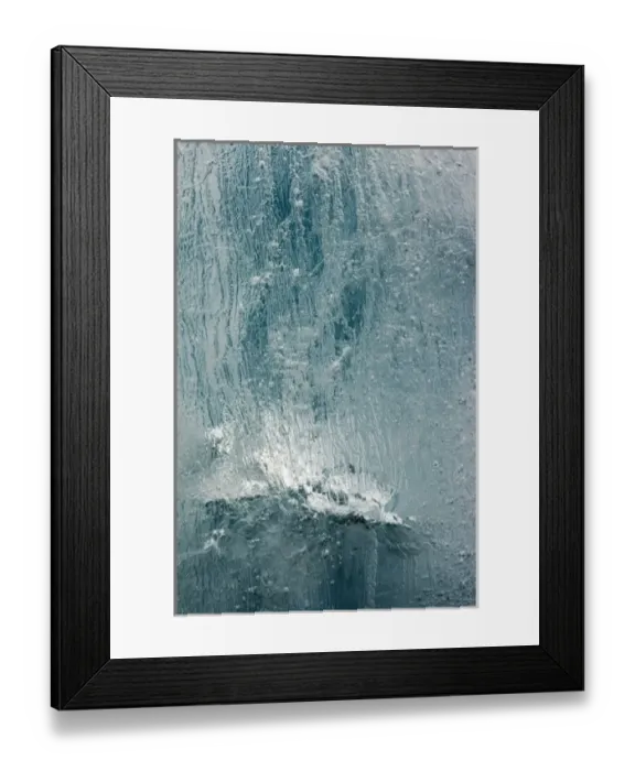 Framed Print : Norway, Svalbard, Spitsbergen Island, Detail of patterns in face of iceberg floating