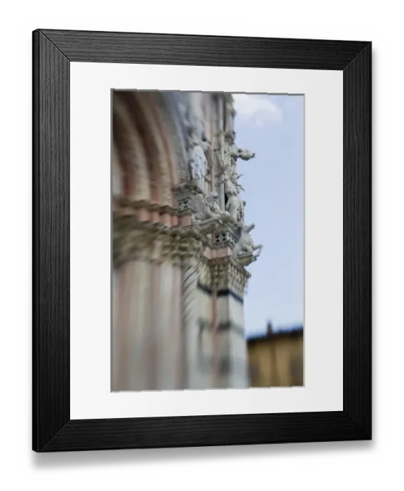 Framed Print : Italy, Siena, Selective Focus, Selective focus of Corners of The Siena Duomo