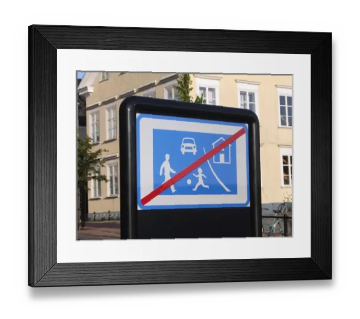 Framed Print : No Ball Games Sign, Vastervik, Sweden Framed Print : No Ball Games Sign, Vastervik, Sweden