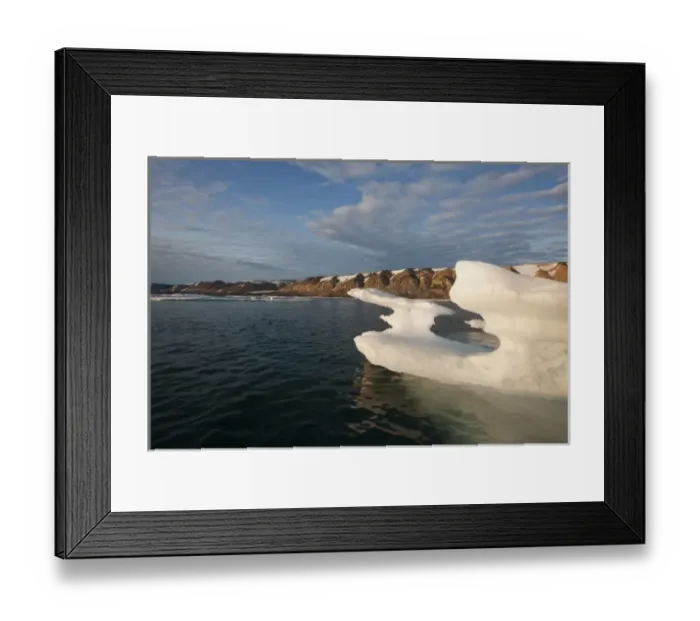 Framed Print : Norway, Svalbard, Spitsbergen Island, Setting midnight lights melting iceberg Framed Print : Norway, Svalbard, Spitsbergen Island, Setting midnight lights melting iceberg