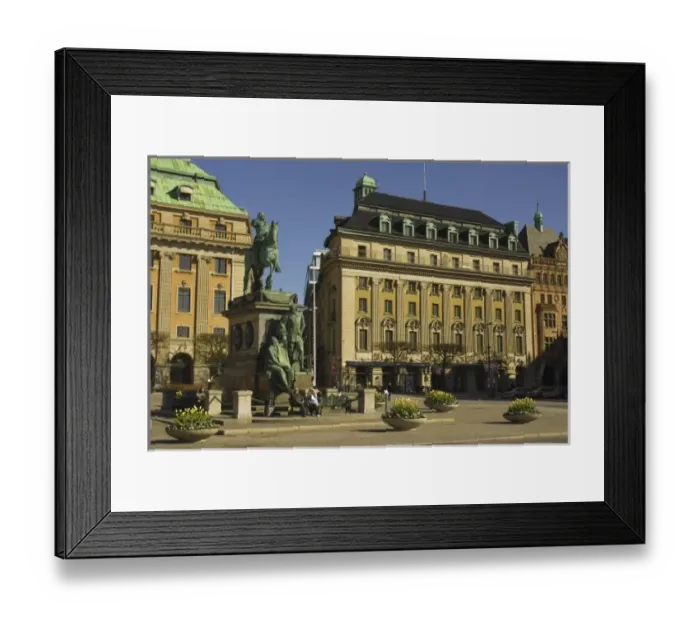 Framed Print : Sweden. Stockholm. Norrmalm. Gustav Adofs Torg