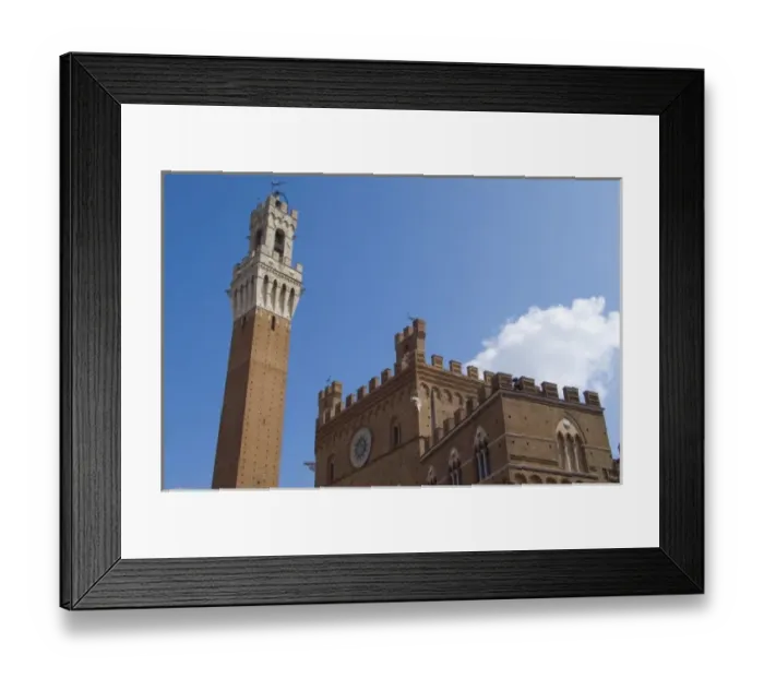 Framed Print : Italy, Tuscany, Siena. The Palazzo Pubblico