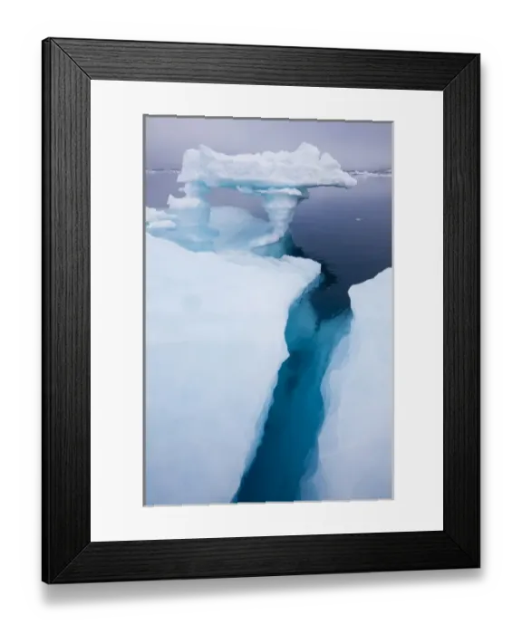 Framed Print : Norway, Svalbard, Nordaustlandet, Melting icebergs along Wahlberg Island in fog Framed Print : Norway, Svalbard, Nordaustlandet, Melting icebergs along Wahlberg Island in fog