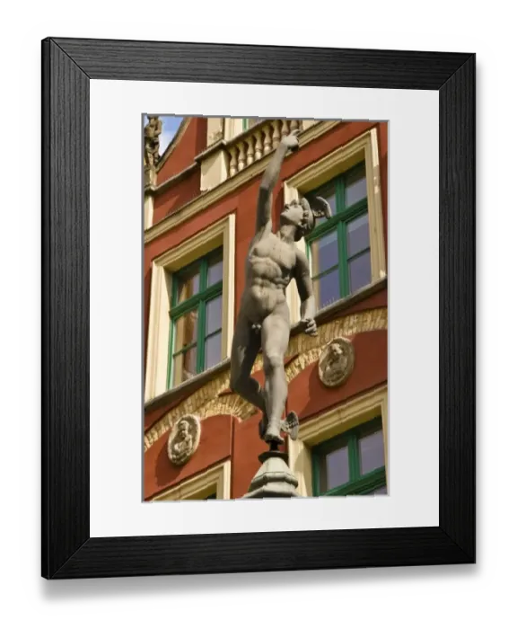 Framed Print : Poland, Gdansk. Statue in Main Town Square Framed Print : Poland, Gdansk. Statue in Main Town Square
