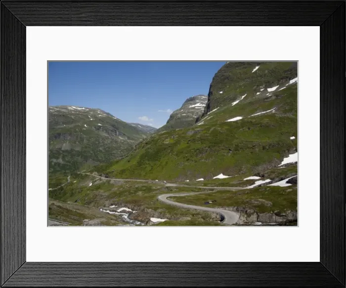 Framed Print : Norway, Geiranger. Scenic byway 63 up to Mount Dalsnibba Framed Print : Norway, Geiranger. Scenic byway 63 up to Mount Dalsnibba