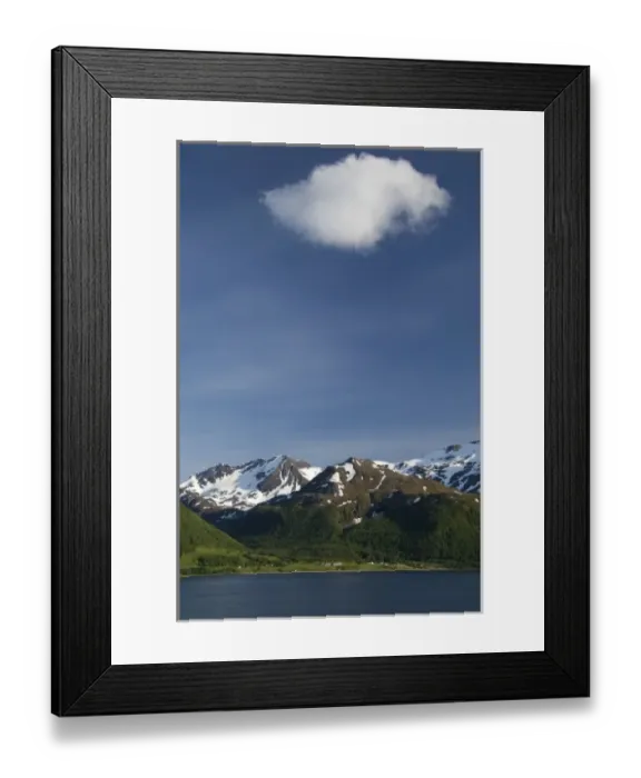 Framed Print : Norway, Tromso. Gateway to the Arctic located above the Arctic Circle. Sailing into