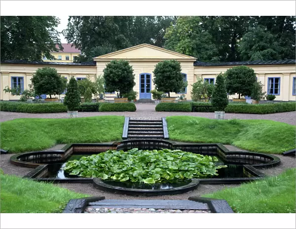 Sweden. Uppsala. Linnetradgarden (Linne Garden) inside of former resident of Professor