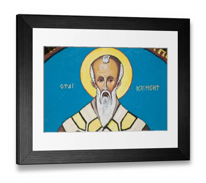 Framed Print : MACEDONIA, Ohrid. Icon of St. (Sveti) Kliment at Sveti Kliment Church Framed Print : MACEDONIA, Ohrid. Icon of St. (Sveti) Kliment at Sveti Kliment Church
