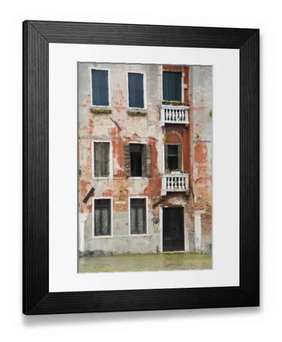 Framed Print : Italy, Venice, Balconies and Windows in Venice Framed Print : Italy, Venice, Balconies and Windows in Venice
