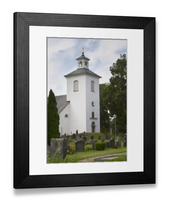Framed Print : The Stenbrohult parish church where Linnaeus father was priest. Smaland region. Sweden, Europe Framed Print : The Stenbrohult parish church where Linnaeus father was priest. Smaland region. Sweden, Europe