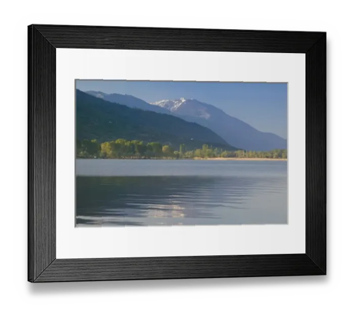 Framed Print : MACEDONIA, Ohrid. Mountains around Lake Ohrid  /  Morning