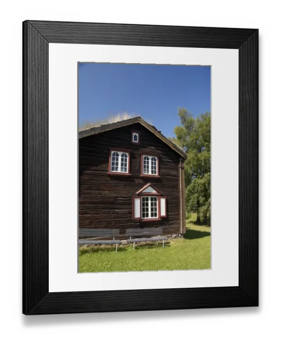 Framed Print : Norway, Trondheimsforden, Trondheim. Sverresborg Open-air museum (aka Trondheim Folk Museum)