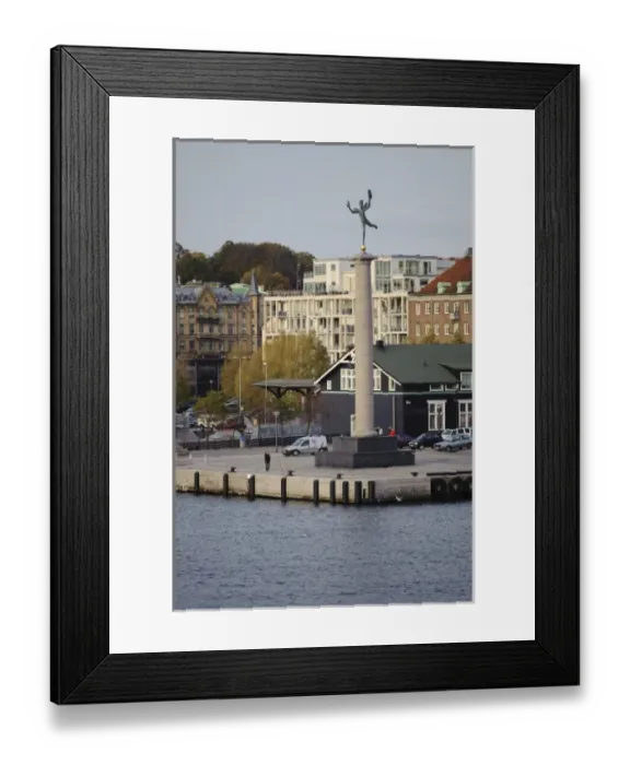 Framed Print : Sweden, Skane, Helsingborg. Statue with the Goddess for seafarers, at the entry to the port Framed Print : Sweden, Skane, Helsingborg. Statue with the Goddess for seafarers, at the entry to the port