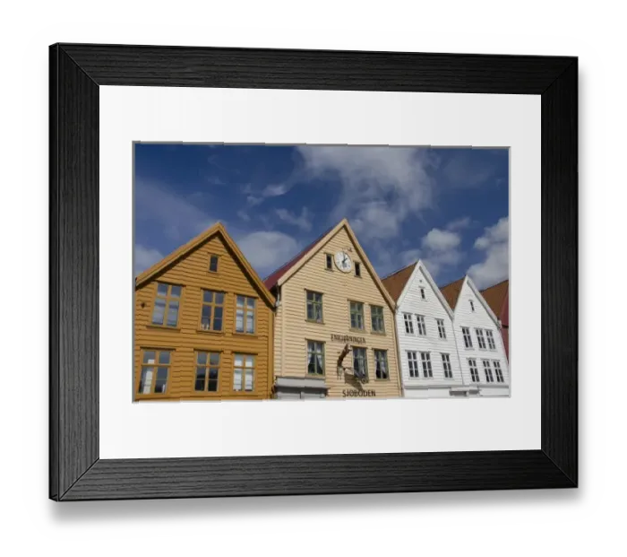 Framed Print : Norway, Bergen. Downtown old Hanseatic historic area of Bryggen, UNESCO World Heritage City Framed Print : Norway, Bergen. Downtown old Hanseatic historic area of Bryggen, UNESCO World Heritage City