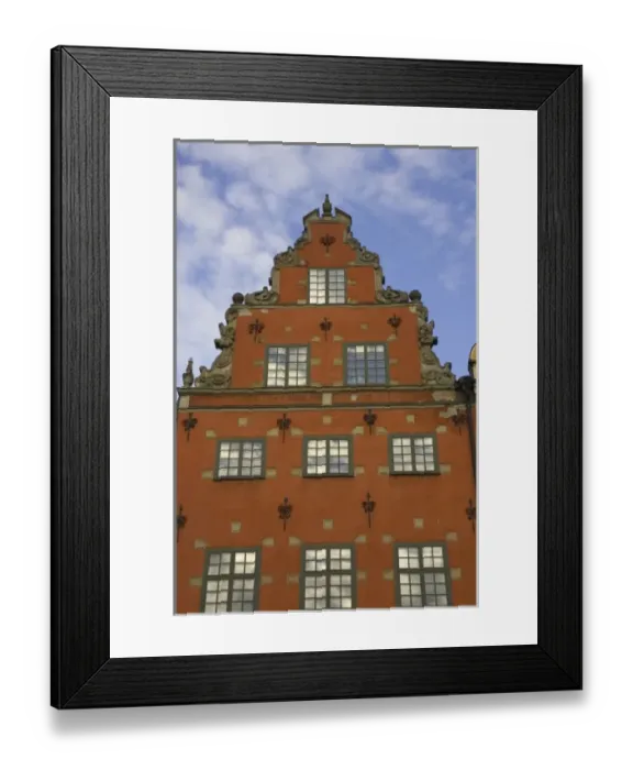 Framed Print : Sweden. Stockholm. Gamla Stan. Colorful buildings lining the Stortorget Framed Print : Sweden. Stockholm. Gamla Stan. Colorful buildings lining the Stortorget