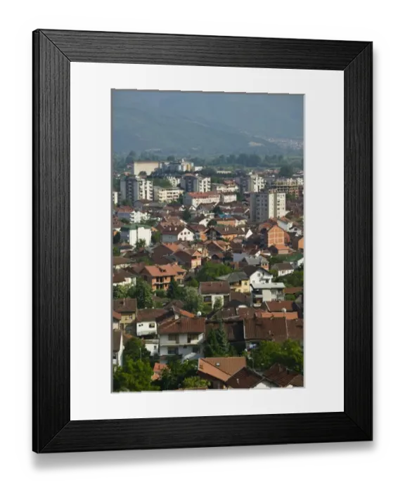 Framed Print : MACEDONIA, Tetovo. Tetovo City Overview