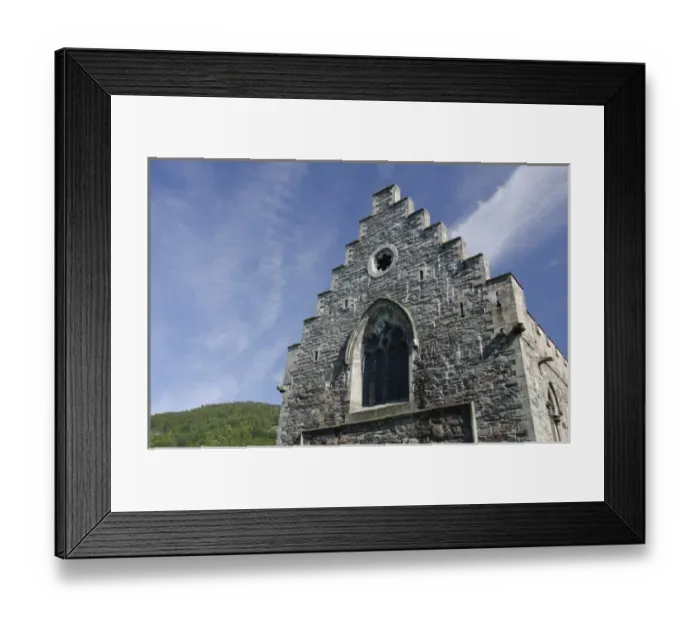 Framed Print : Norway, Bergen. Bergenhus Castle (aka Holmen) and fortress. UNESCO