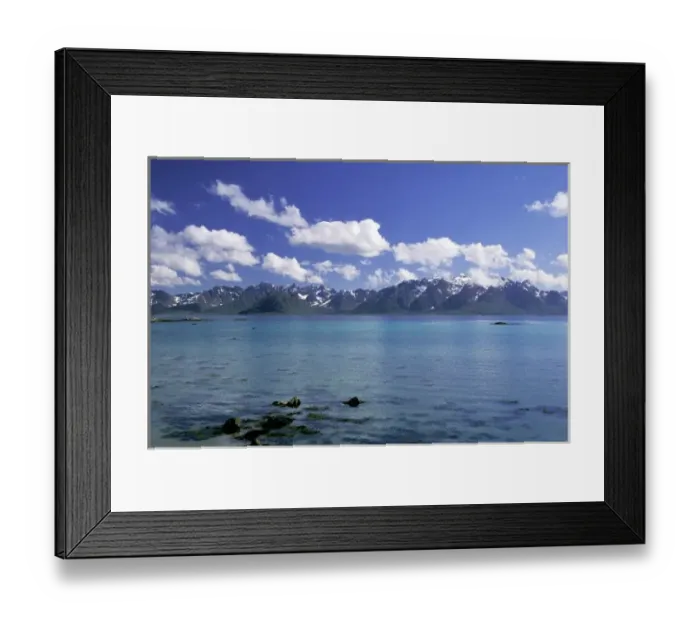 Framed Print : Norway, Vesteralen Islands, Kleiva. Mountainscape Framed Print : Norway, Vesteralen Islands, Kleiva. Mountainscape