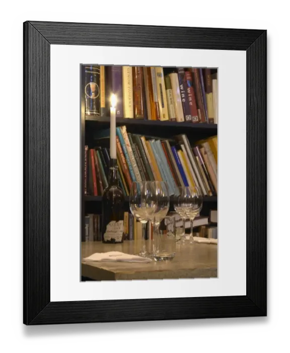 Framed Print : The wine library with tasting glasses at the wine cellar storage company Grappe Framed Print : The wine library with tasting glasses at the wine cellar storage company Grappe
