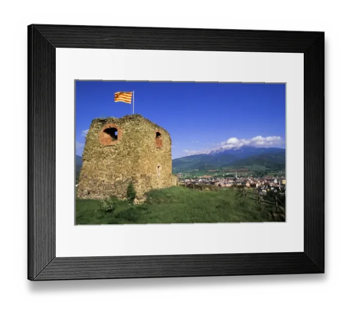 Framed Print : Spain, Catalunya, La Seu d Urgell. Castle at Castellciutat