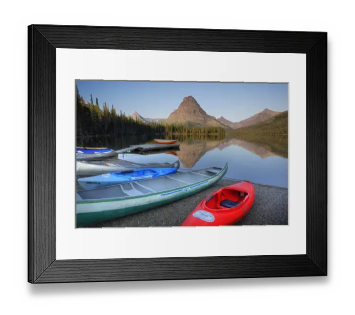 Framed Print : USA, Montana, Glacier National Park, Two Medicine Lake and Sinopah Mountain