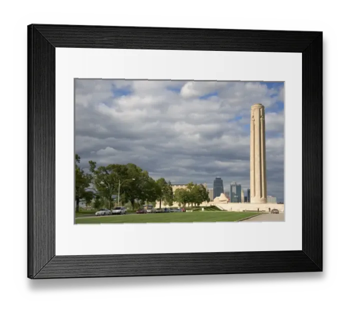 Framed Print : The Liberty Memorial Tower in Kansas City, Missouri