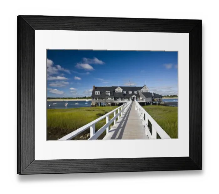 Framed Print : USA, Massachusetts, Cape Ann, Gloucester. Annisquam Village, Annisquam Yacht Club