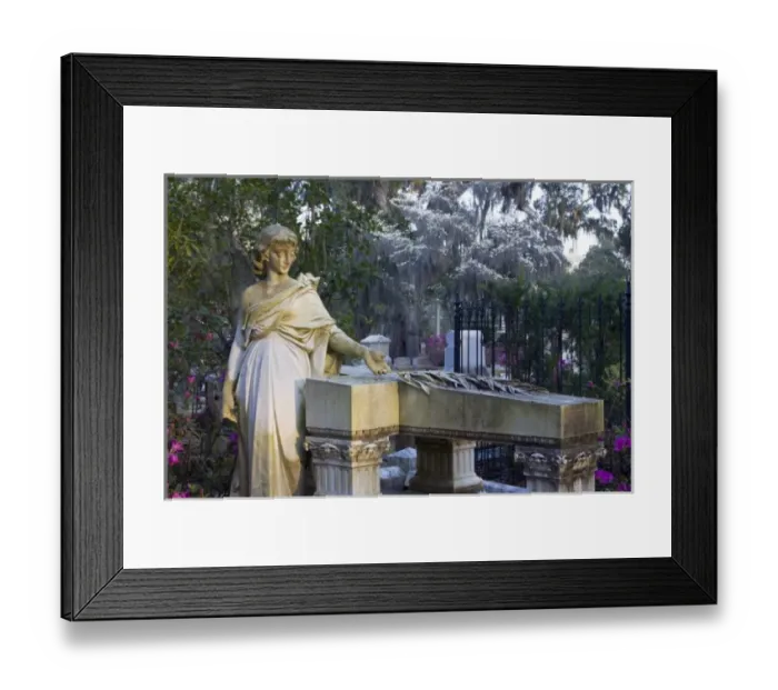 Framed Print : USA, Georgia, Savannah, Statues in Historic Bonaventure Cemetery Framed Print : USA, Georgia, Savannah, Statues in Historic Bonaventure Cemetery
