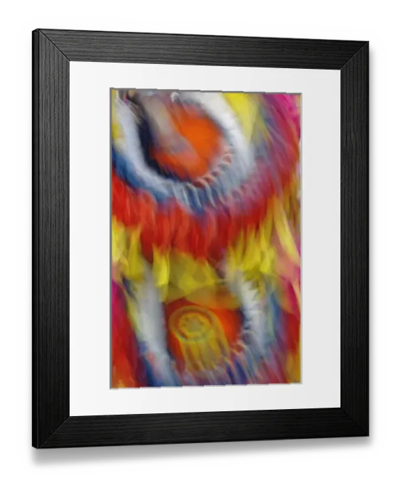 Framed Print : Abstract motion view of colorfully dressed Native American Indian dance, Montana Framed Print : Abstract motion view of colorfully dressed Native American Indian dance, Montana