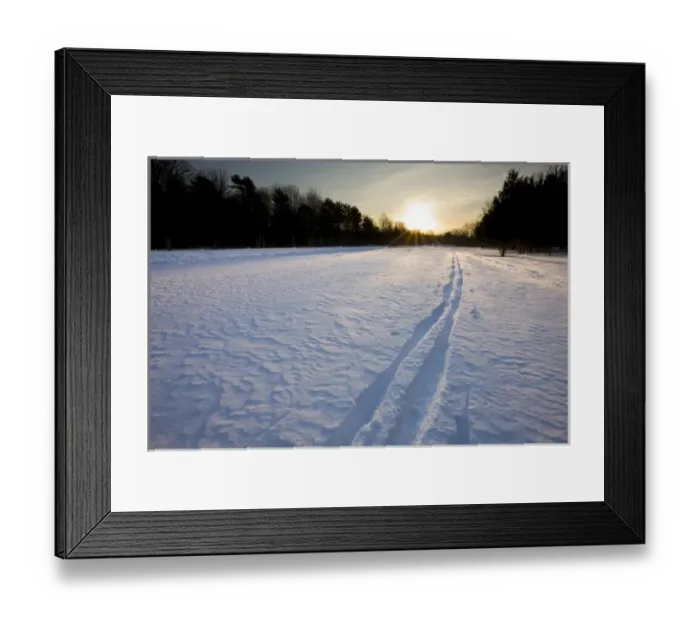 Framed Print : Ski tracks at the Willowbrook Farm Preserve in Pembroke, Massachusetts. Wildlands Framed Print : Ski tracks at the Willowbrook Farm Preserve in Pembroke, Massachusetts. Wildlands