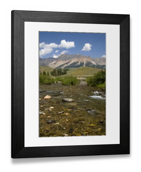 Framed Print : The Big Wood River and the Pioneer Mountains near Sun Valley, Idaho, USA Framed Print : The Big Wood River and the Pioneer Mountains near Sun Valley, Idaho, USA