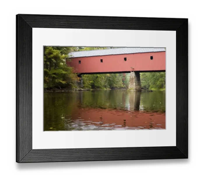 Framed Print : Sawyers Crossing Covered Bridge spans the Ashuelot River in Keene, New Hampshire Framed Print : Sawyers Crossing Covered Bridge spans the Ashuelot River in Keene, New Hampshire