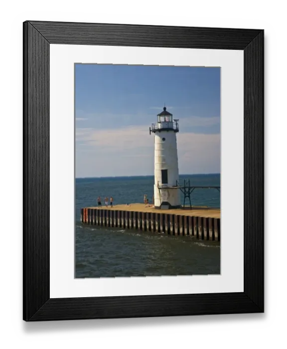 Framed Print : Passing Manistee North Pierhead Lighthouse Framed Print : Passing Manistee North Pierhead Lighthouse
