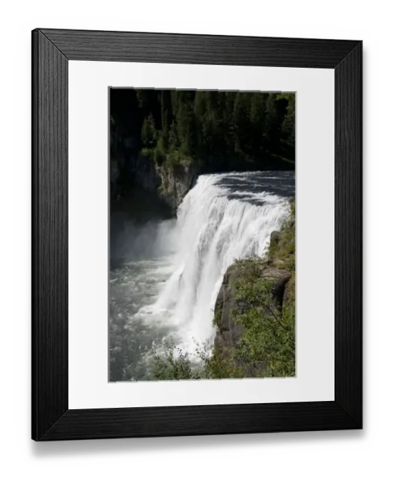 Framed Print : Upper Mesa Falls on the Henrys Fork of the Snake River in Fremont County, Idaho, USA Framed Print : Upper Mesa Falls on the Henrys Fork of the Snake River in Fremont County, Idaho, USA