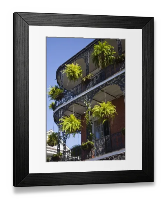 Framed Print : USA, Louisiana, New Orleans. French Quarter, balcony Framed Print : USA, Louisiana, New Orleans. French Quarter, balcony