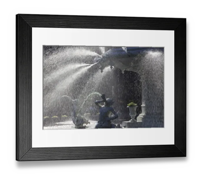 Framed Print : USA, Georgia, Savannah, Forsyth Fountain in the Historic District