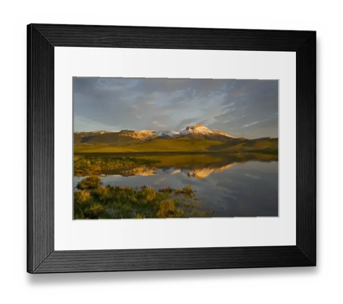 Framed Print : Ear Mountain reflcts into calm Lake Theboe along the Rocky Mountain Front in Montana Framed Print : Ear Mountain reflcts into calm Lake Theboe along the Rocky Mountain Front in Montana