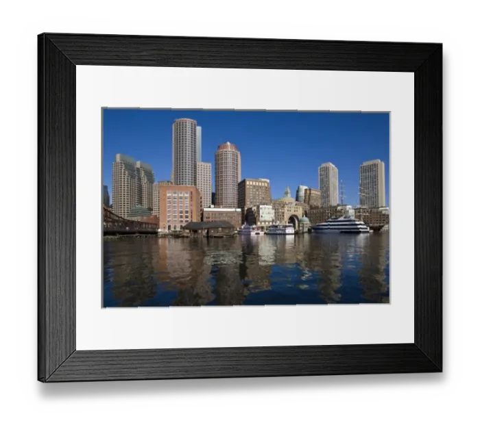 Framed Print : USA, Massachusetts, Boston. Rowes Wharf, morning