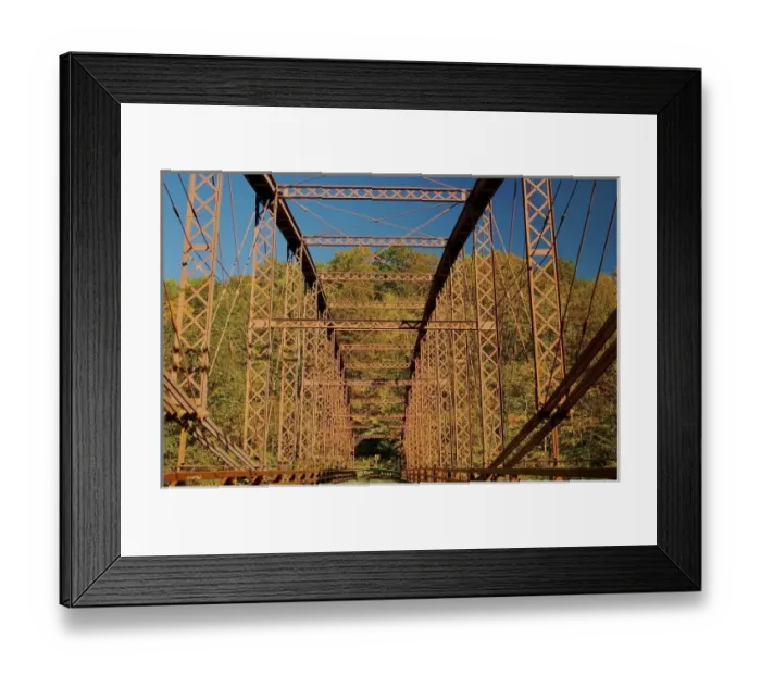 Framed Print : North America, USA, Massachusetts, Shelburne. A bridges colors blend with the fall scenery Framed Print : North America, USA, Massachusetts, Shelburne. A bridges colors blend with the fall scenery