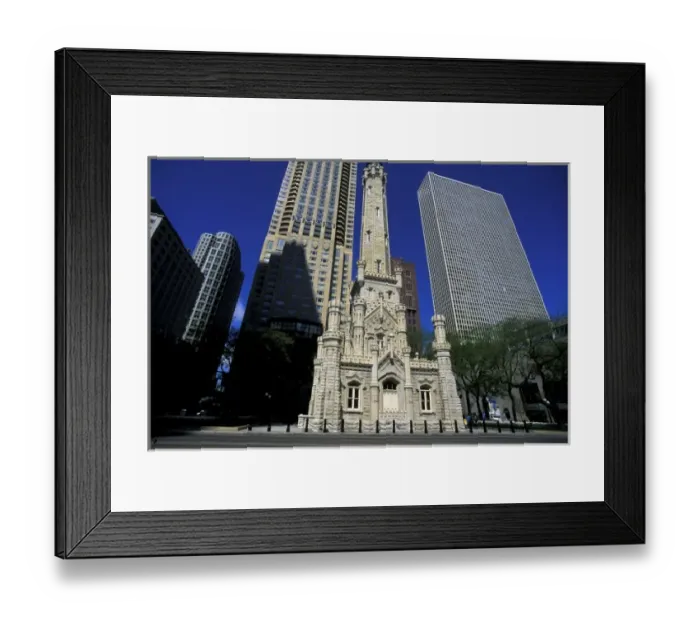 Framed Print : North America, USA, Illinois, Chicago. The Old Water Tower on Michigan Ave Framed Print : North America, USA, Illinois, Chicago. The Old Water Tower on Michigan Ave