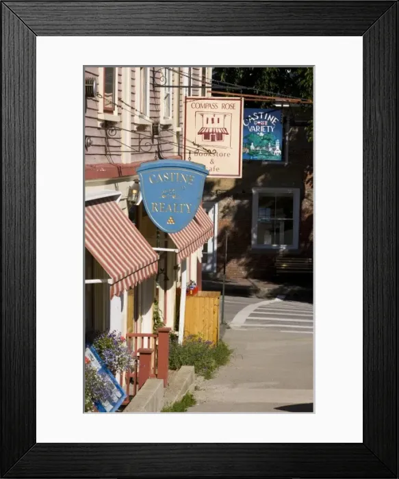 Framed Print : A street scene in Castine, Maine Framed Print : A street scene in Castine, Maine