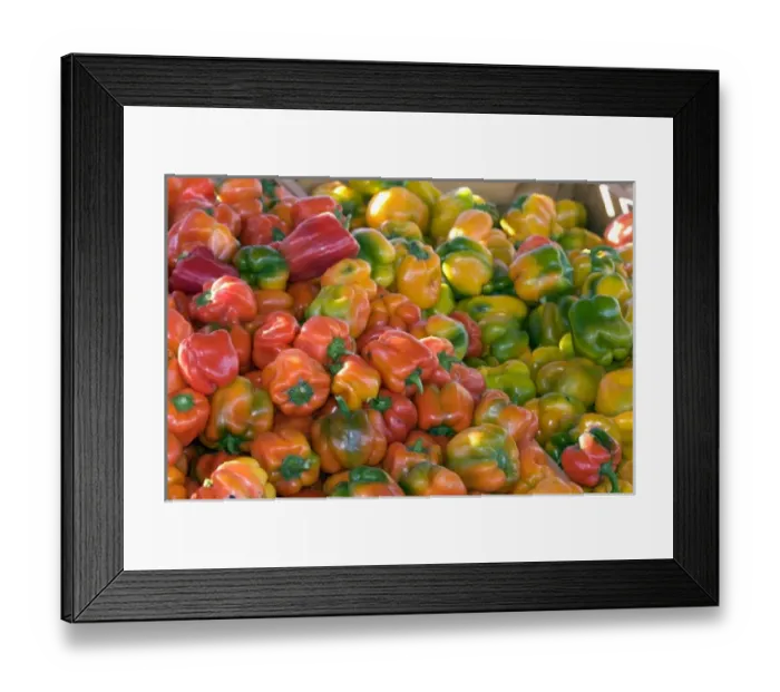 Framed Print : A colorful display of peppers at a roadside fruit stand in Fruitland, Idaho Framed Print : A colorful display of peppers at a roadside fruit stand in Fruitland, Idaho