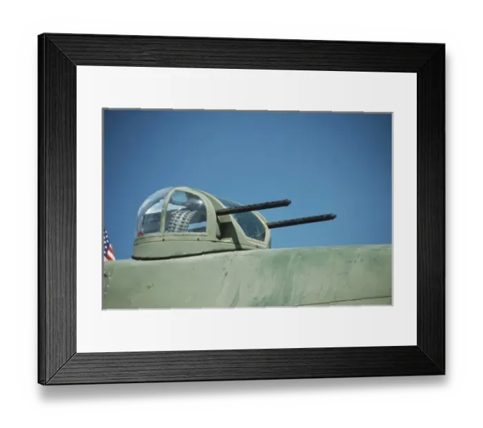 Framed Print : B-17 G Flying Fortress, top gun turret located on the top of this plane