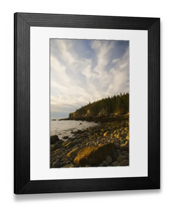 Framed Print : USA, Maine, Acadia National Park, Morning light along the coast Framed Print : USA, Maine, Acadia National Park, Morning light along the coast